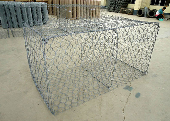 ที่นอนสังกะสี 22mm Gabion Wire Mesh สำหรับการป้องกันริมฝั่งแม่น้ำ