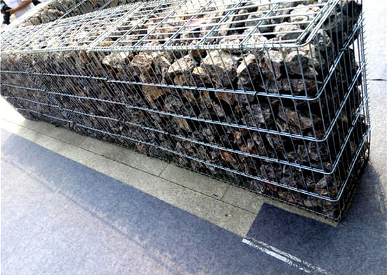 ที่นอนสังกะสี 22mm Gabion Wire Mesh สำหรับการป้องกันริมฝั่งแม่น้ำ