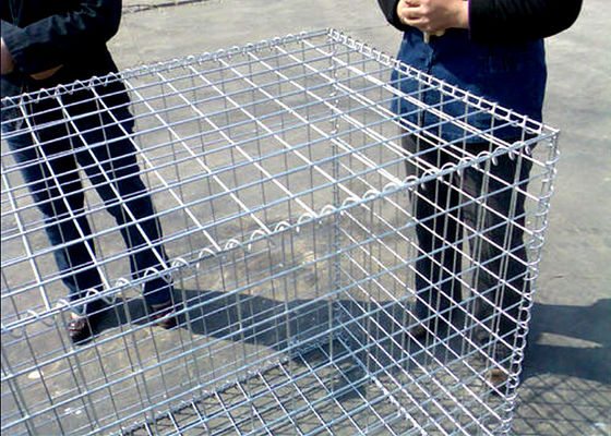 ที่นอนสังกะสี 22mm Gabion Wire Mesh สำหรับการป้องกันริมฝั่งแม่น้ำ