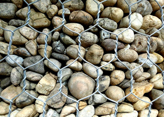 ที่นอนสังกะสี 22mm Gabion Wire Mesh สำหรับการป้องกันริมฝั่งแม่น้ำ