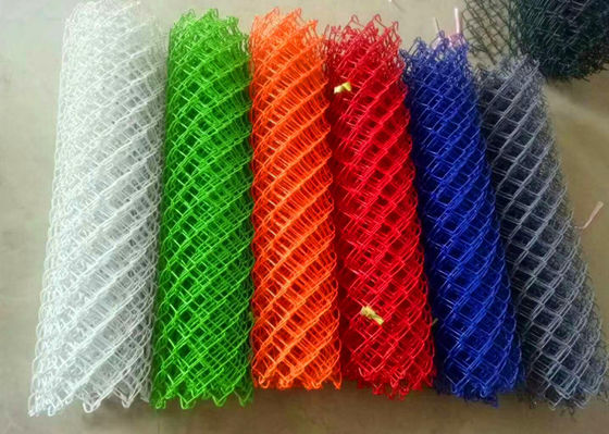 5mm Metal 4 Foot Chain Link Fence Pvc เพชรตาข่ายฟันดาบพื้นผิวเรียบ