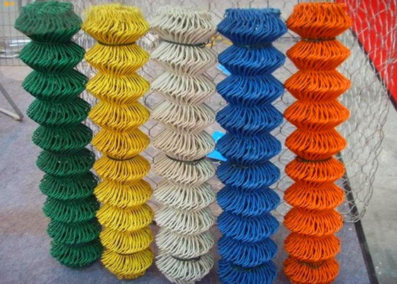 5mm Metal 4 Foot Chain Link Fence Pvc เพชรตาข่ายฟันดาบพื้นผิวเรียบ