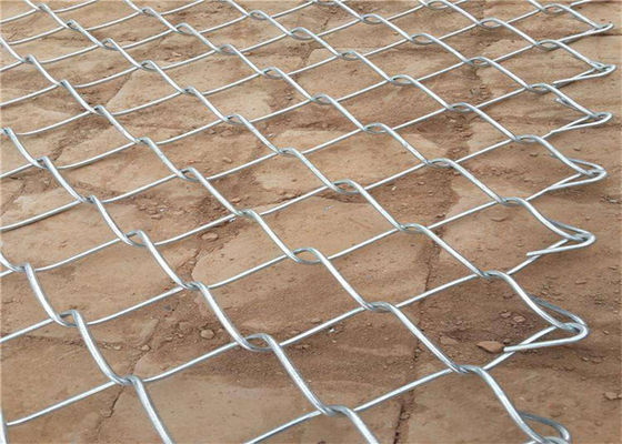 สังกะสีอลูมิเนียมอัลลอยด์ Diamond Chain Link รั้วม้วน 50x50mm 4ft