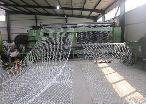 ลวดตาข่าย Gabion เคลือบด้วยสังกะสีแบบจุ่มร้อนสำหรับกำแพงหิน